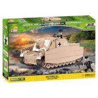 Stavebnice COBI 2514 II World War Útočné dělo Sturmpanzer IV Brummbar Sd Kfz 166/555 kostek+2 figurky