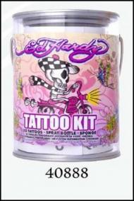 Tetování plechovka Ed Hardy Pink