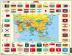 Puzzle MAXI - Mapa ASIE + vlajky(70 dílků)