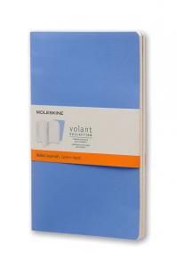 Moleskine: Volant zápisníky 2 ks linkované světle modré L