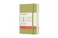 Moleskine: Diář 2019 denní tvrdý světle zelený S