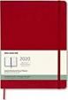 Moleskine: Plánovací zápisník 2020 tvrdý červený XL