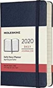 Moleskine: Diář 2020 denní tvrdý modrý S