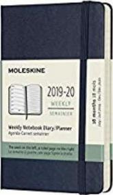 Moleskine: Plánovací zápisník 2019-2020 tvrdý modrý S