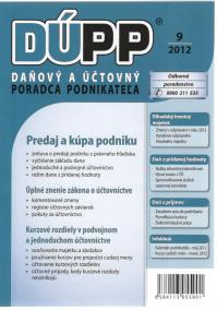 DUPP 9/2012 Predaj a kúpa podniku