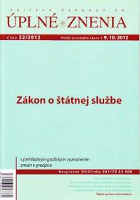 UZZ 32/2012 Zákon o štátnej službe