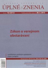 UZZ 16/2013 Zákon o verejnom obstarávaní