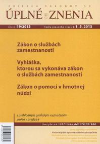 UZZ 19/2013 Zákon o službách zamestnanosti