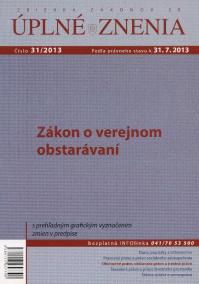 UZZ 31/2013 Zákon o verejnom obstarávaní