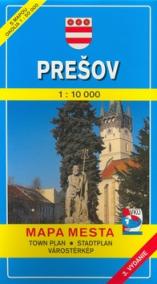 Prešov 1:10 000 Mapa mesta Town plan Stadtplan Plan miasta Várostérkép