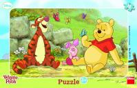 Medvídek Pú - rámové puzzle 15 dílků