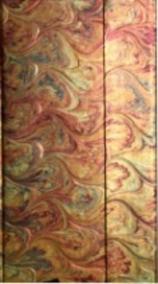 Zápisník s magnetickou klopou 100x180 mm žlutooranžová batika C