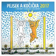 Kalendář plánovací 2017 - Pejsek a kočička