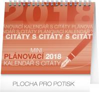 Kalendář stolní 2018 -  Plánovací s citáty 2018, 16,5 x 13 cm
