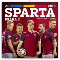 Kalendář poznámkový 2018 - AC Sparta Praha, 30 x 30 cm