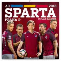 Kalendář poznámkový 2018 - AC Sparta Praha, 30 x 30 cm