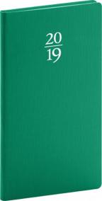 Diář 2019 - Capys - kapesní, zelený, 9 x 15,5 cm