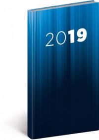 Diář 2019 - Cambio - kapesní, modrý, 9 x 15,5 cm