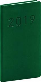 Diář 2019 - Vivella Classic - kapesní, zelený, 9 x 15,5 cm