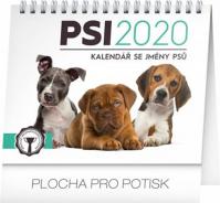 Kalendář stolní 2020 - Psi – se jmény psů, 16,5 × 13 cm, 16,5 × 13 cm