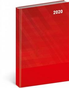 Denní diář Cambio Classic 2020, červený, 15 × 21 cm