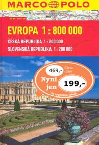 Evropa 1:800 000 Česká republika 1:200 000 Slovenská republika 1:200 000