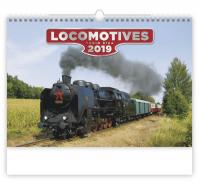 Kalendář nástěnný 2019 - Locomotives