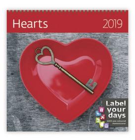 Kalendář nástěnný 2019 - Hearts
