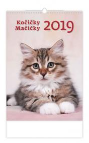 Kalendář nástěnný 2019 - Kočičky/Mačičky