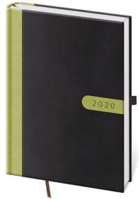 Diář 2020 - Bora/denní A5/černo/zelená