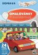 Omalovánky A4 se samolepkami Doprava