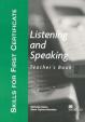 Skills for First Certificate: Listening and Speaking Teacher Book