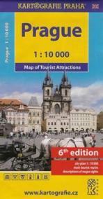 Prague - Mapa turistických zajímavostí 1:10 000