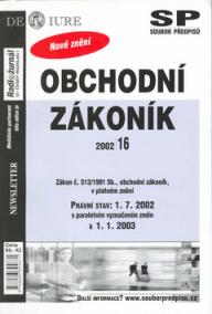 Obchodní zákoník k 15.11.2002