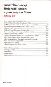 NEJDRAŽŠÍ UMĚNÍ A JINÉ ESEJE O FILMU/SPISY 37